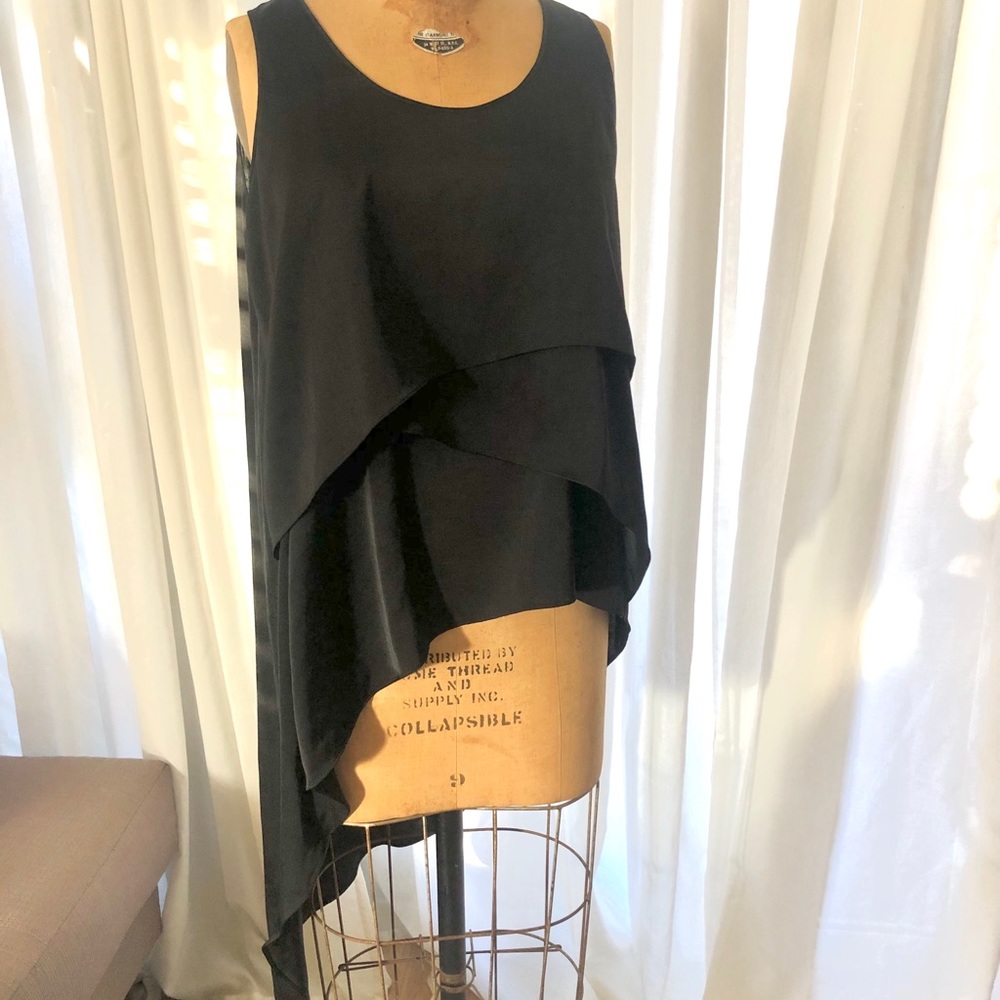 BCBG MaxAzria 3 tiered asymetric blouse